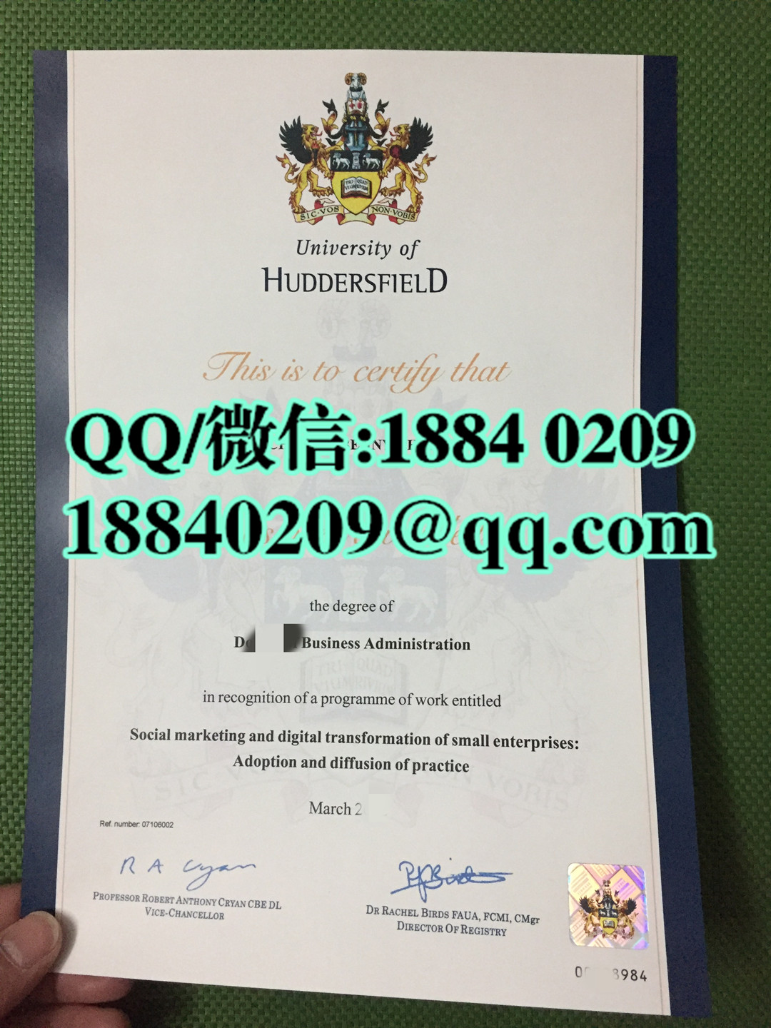 定制英国哈德斯菲尔德大学University of Huddersfield毕业证，University of Huddersfield degree