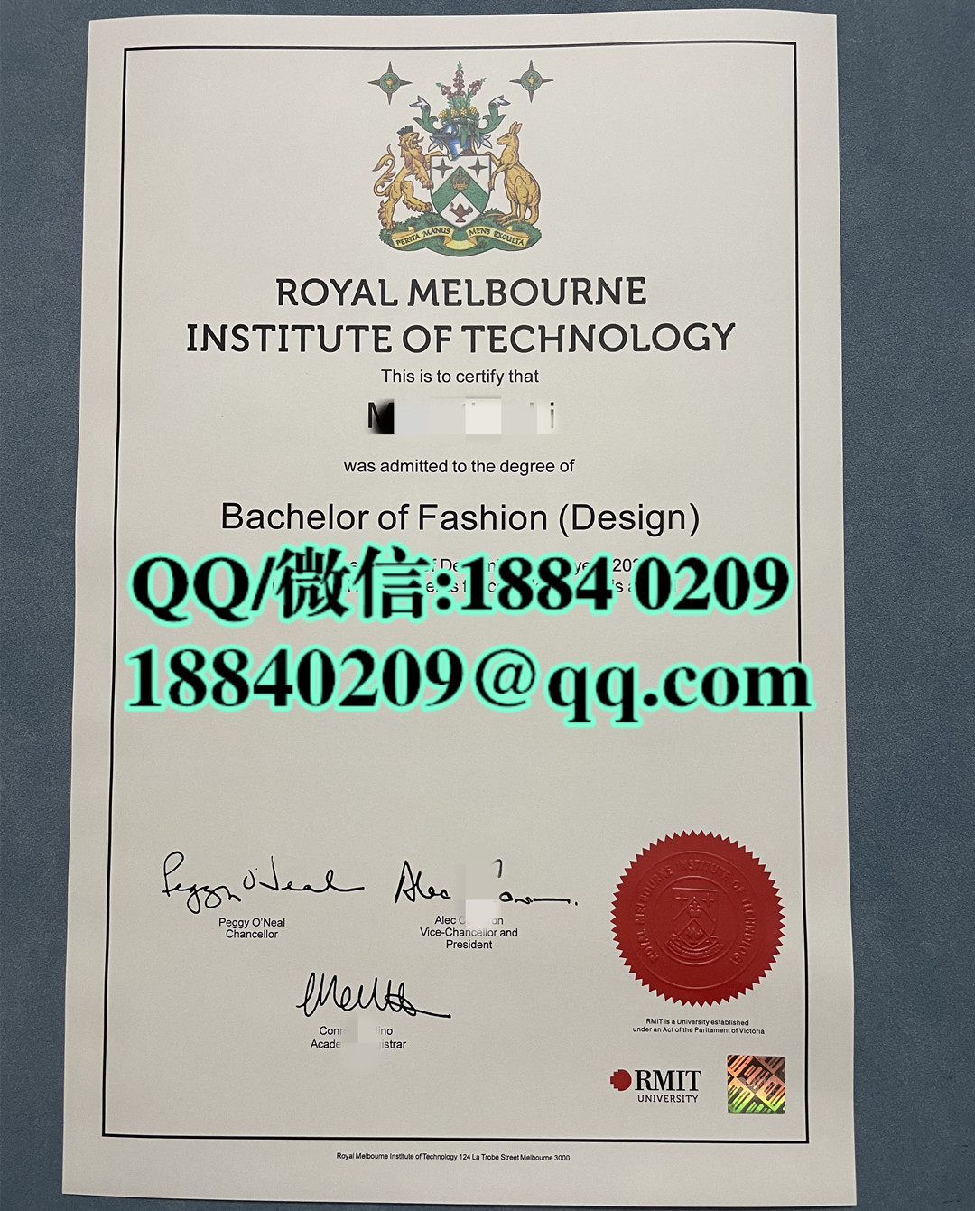 新版本墨尔本皇家理工大学毕业证防伪，RMIT University diploma certificate