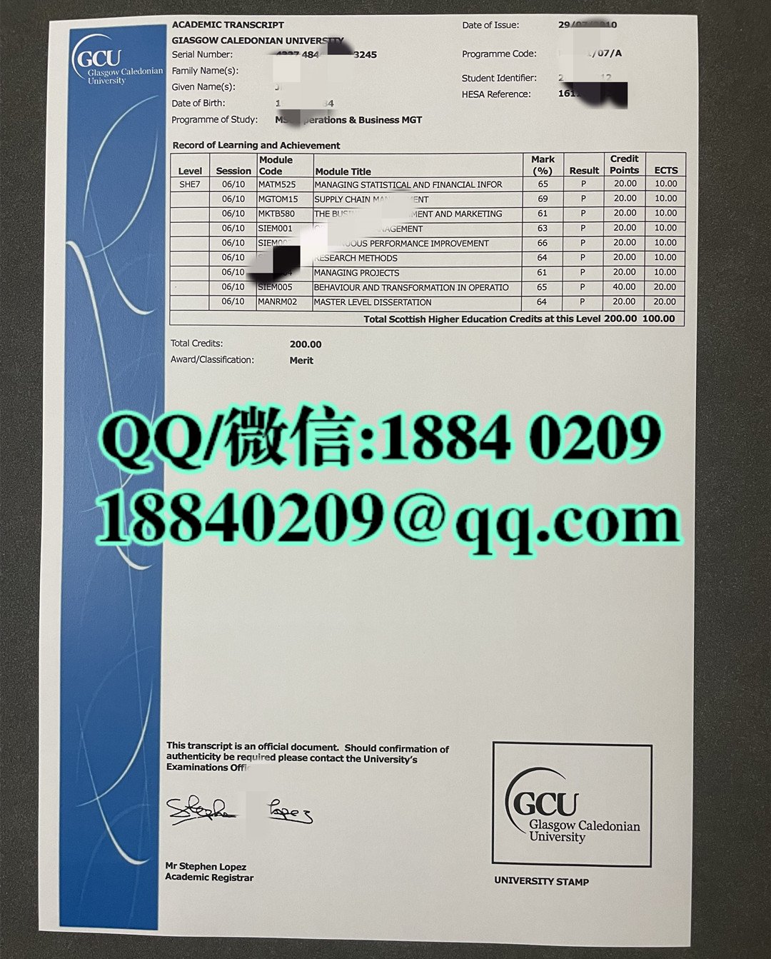 英国格拉斯哥卡利多尼亚大学成绩单定制，glasgow caledonian university transcript