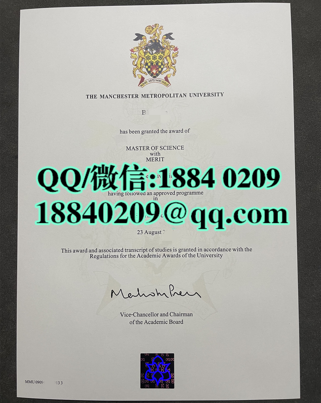 英国曼彻斯特城市大学毕业证学位证，Manchester Metropolitan University diploma degree
