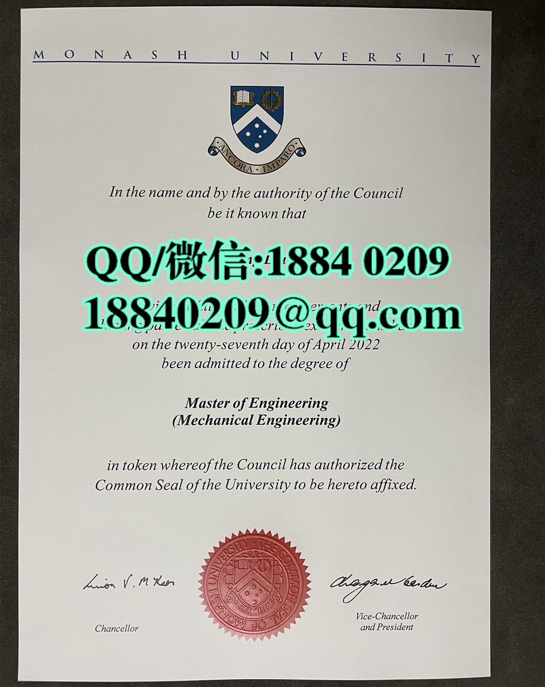 澳洲莫纳什大学硕士毕业证，澳洲莫纳什大学本科毕业证