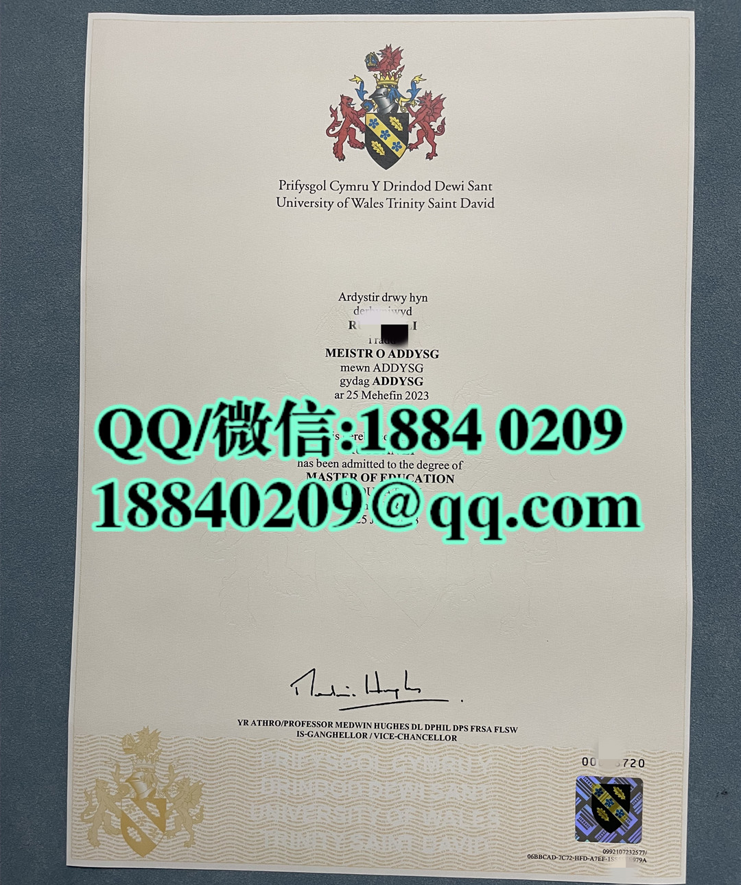 英国威尔士三一圣大卫大学毕业证成绩单，University of Wales Trinity Saint David diploma degree