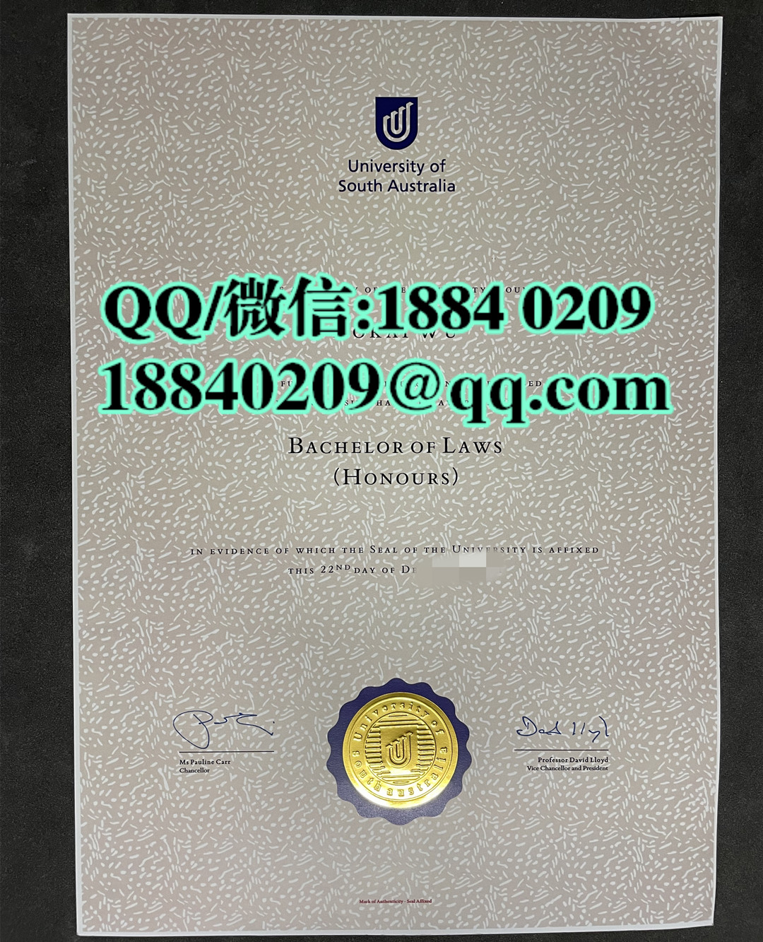 UniSA毕业证澳洲南澳大学毕业证成绩单留信网认证，University of South Australia diploma certificate