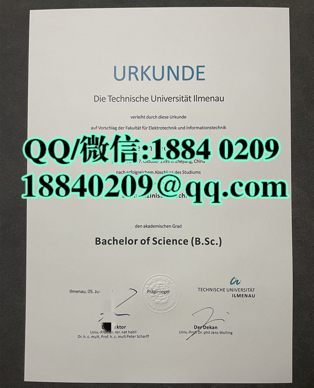 德国伊尔默瑙工业大学毕业证学位证，Ilmenau University of Technology diploma degree