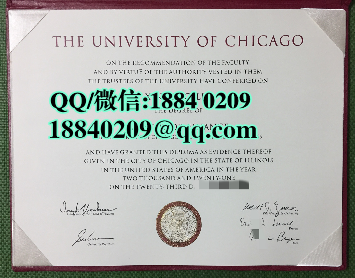 美国芝加哥大学毕业证学位证，University of Chicago diploma degree