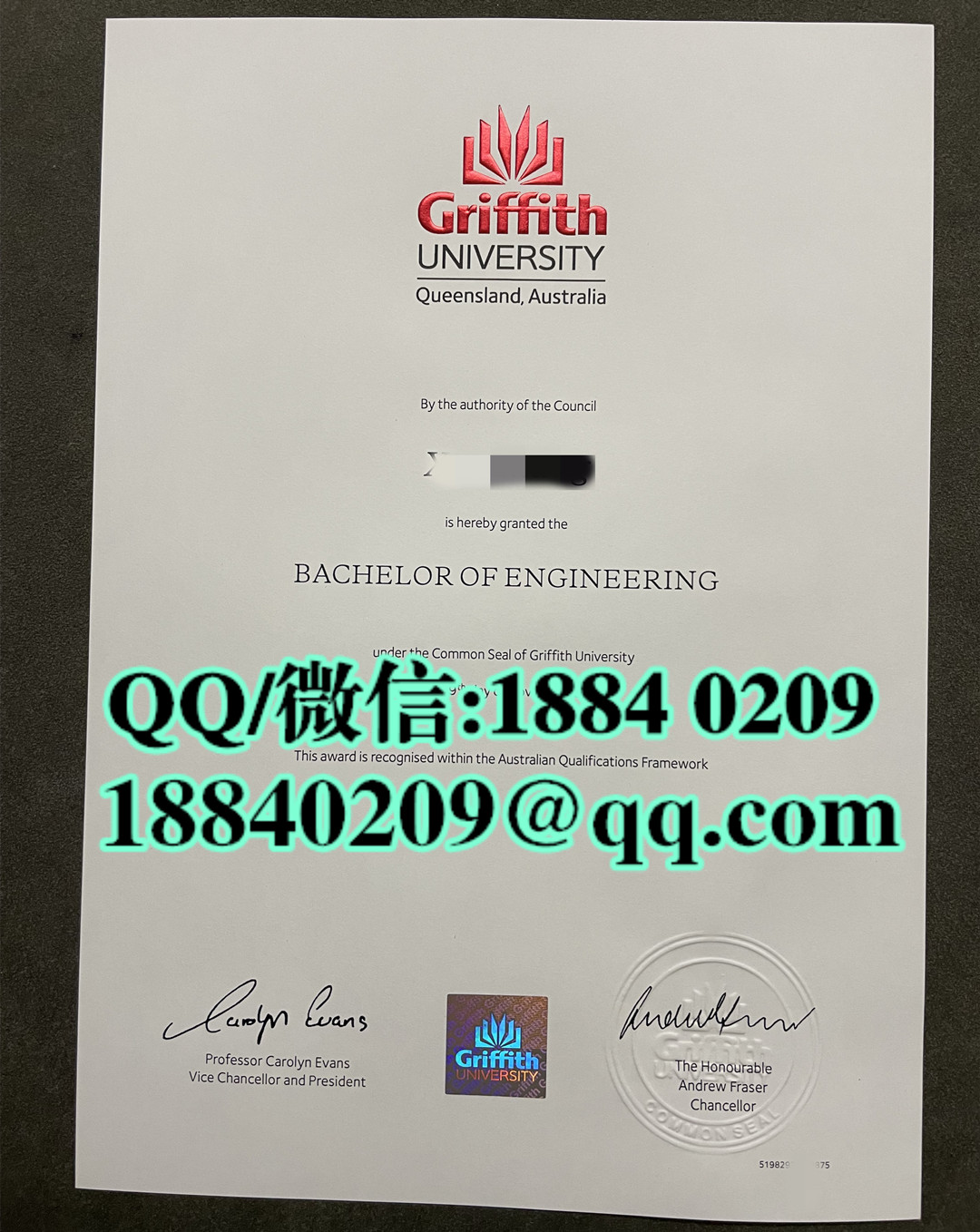 澳洲格里菲斯大学毕业证，Griffith University diploma degree