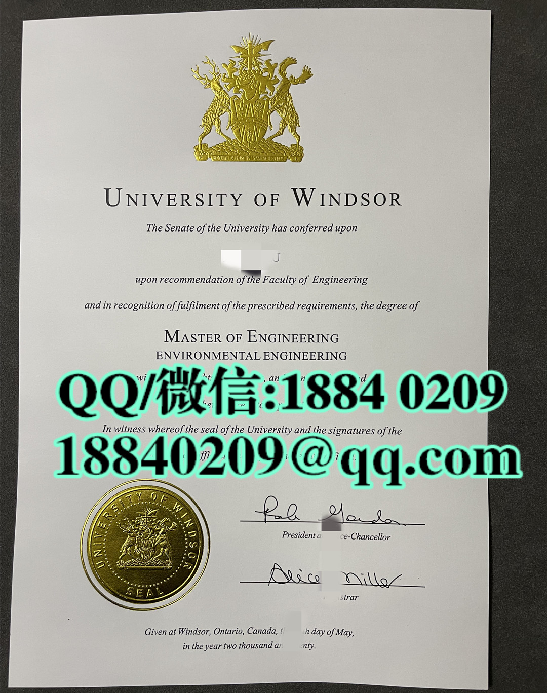 加拿大温莎大学毕业证成绩单留才认证，University of Windsor diploma degree