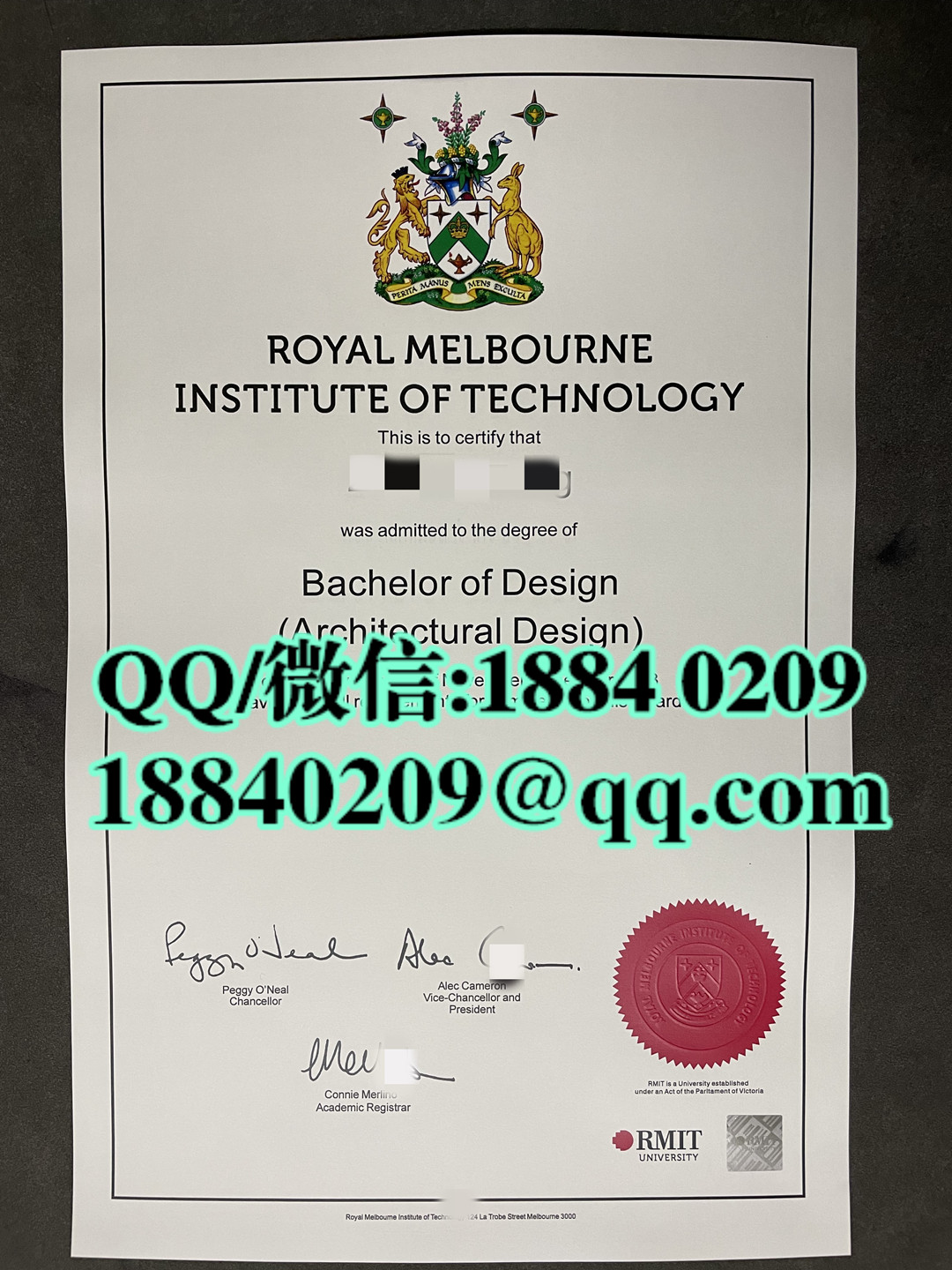 墨尔本皇家理工大学毕业证学位证，RMIT University diploma degree