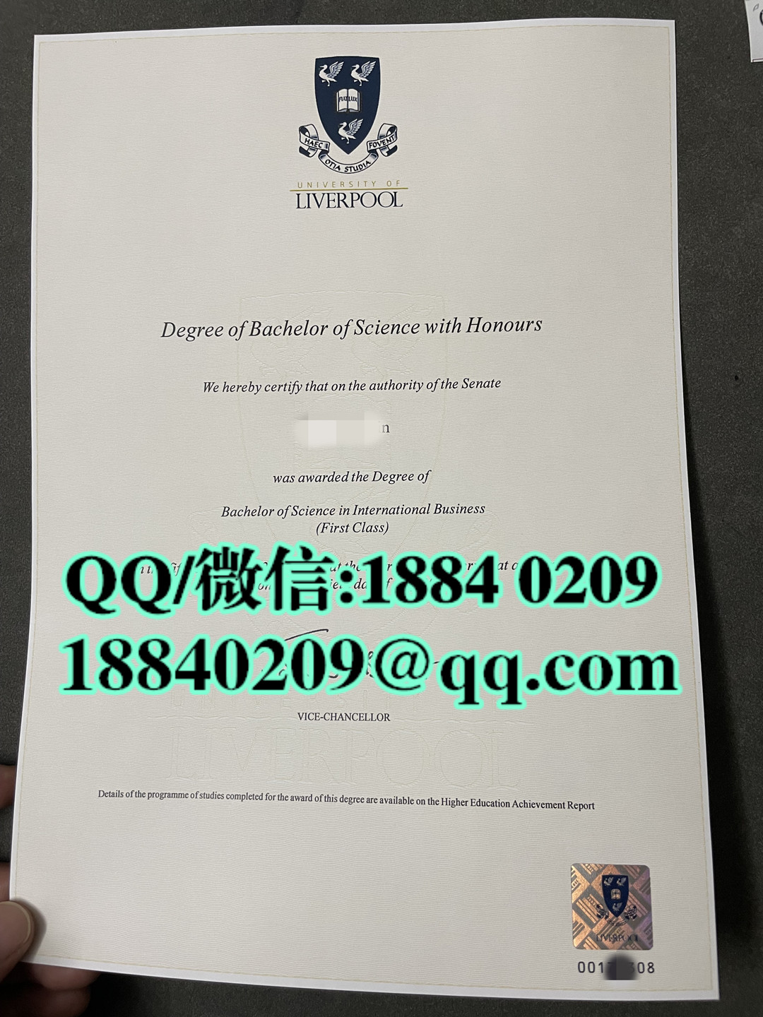 英国利物浦大学本科学位毕业证，University of Liverpool diploma degree