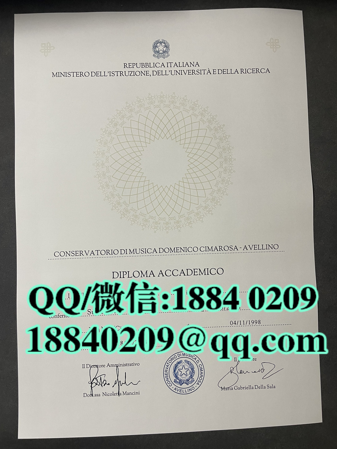 意大利阿维利诺音乐学院毕业证学位证，Conservatorio Domenico Cimarosa di Avellino diploma degree
