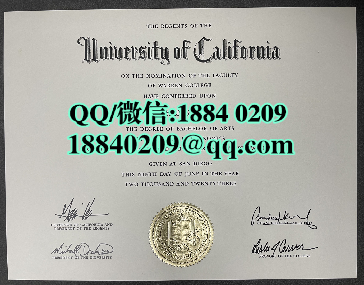 美国加利福尼亚大学圣迭戈分校uc san diego毕业证，美国UCSaniego大学UCSD大学学历留才认证