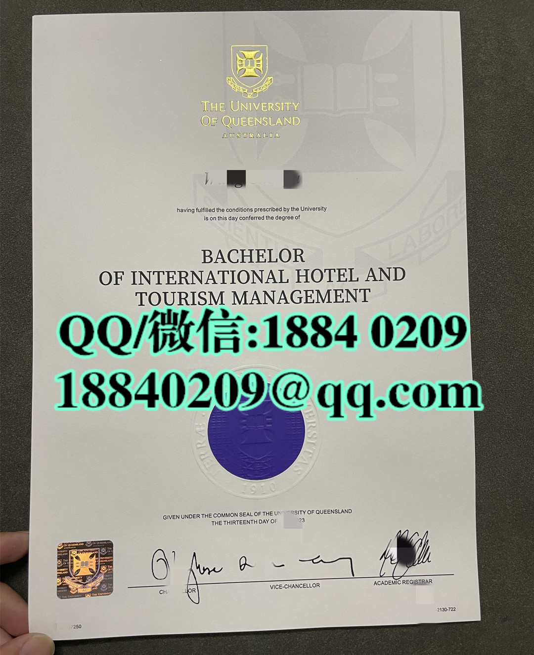 澳洲昆士兰大学毕业证学位证，University of Queensland diploma degree