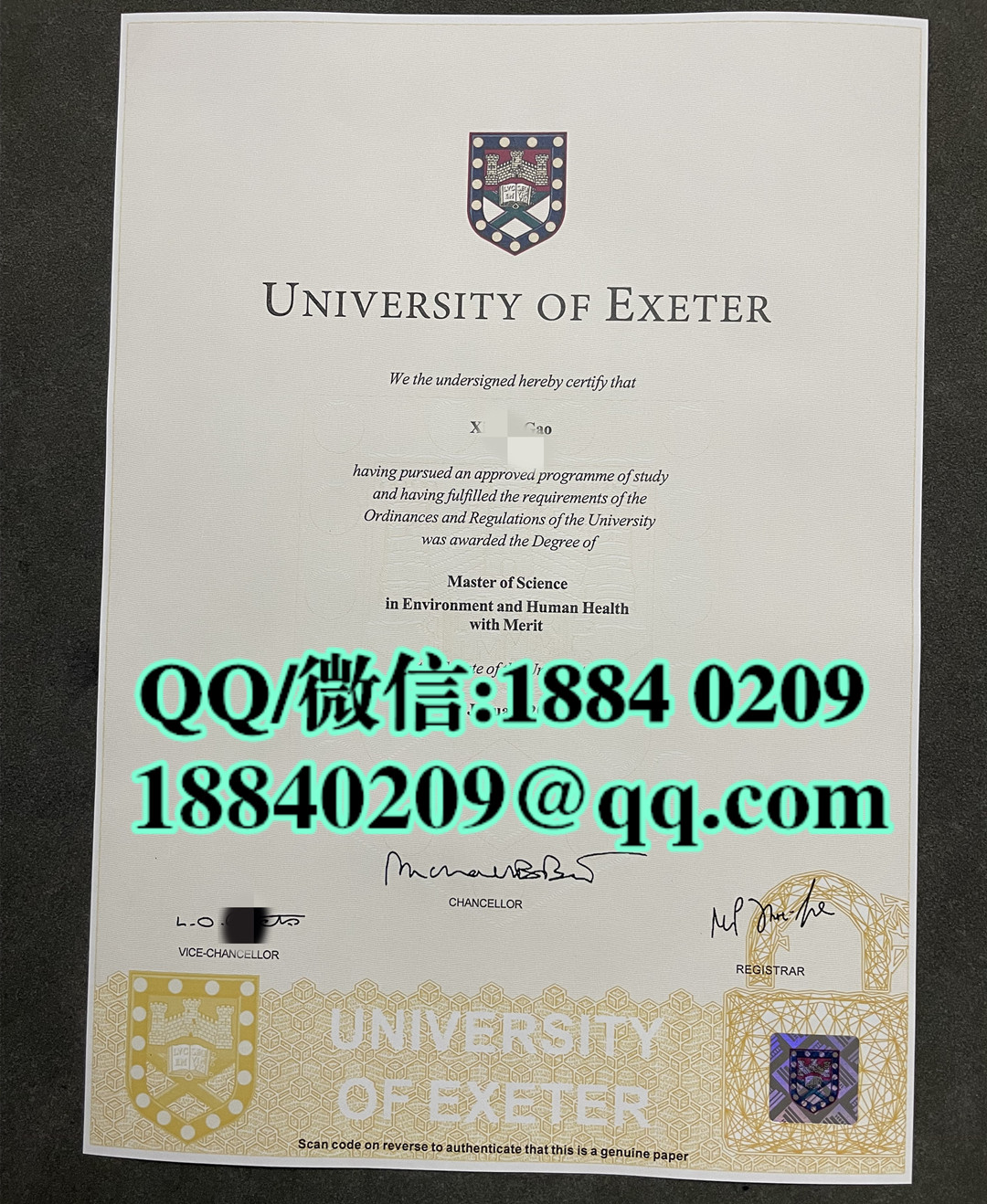 英国埃克塞特大学毕业证学位证，University of Exeter diploma degree