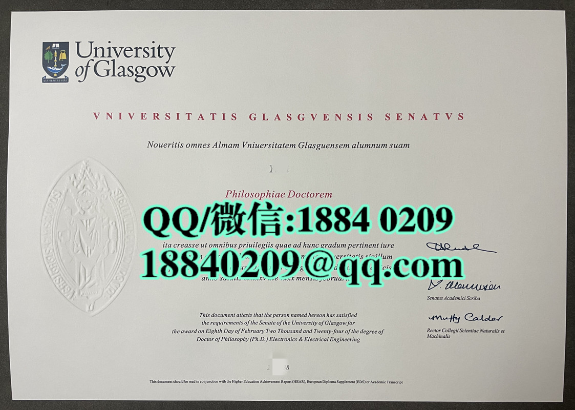 英国格拉斯哥大学毕业证学位证留才认证，University of Glasgow diploma degree