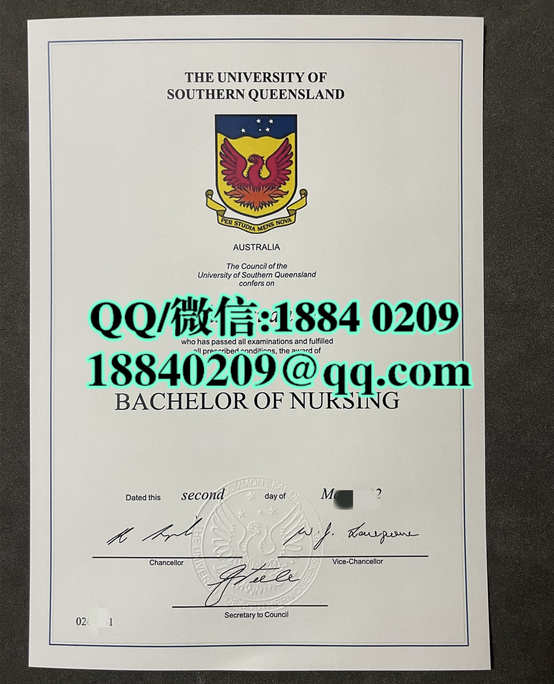澳洲南昆士兰大学毕业证成绩单留才认证，University of Southern Queensland diploma degree