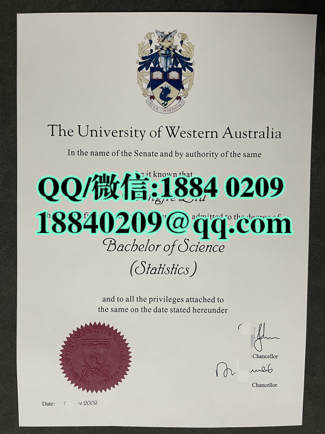 西澳大学毕业证成绩单留才认证，University of Western Australia diploma degree