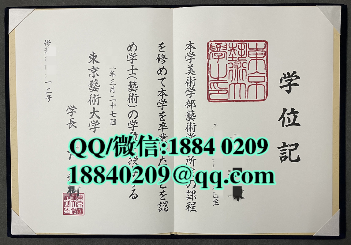 日本东京艺术大学毕业证学位记，日本东京艺术大学卒业证书