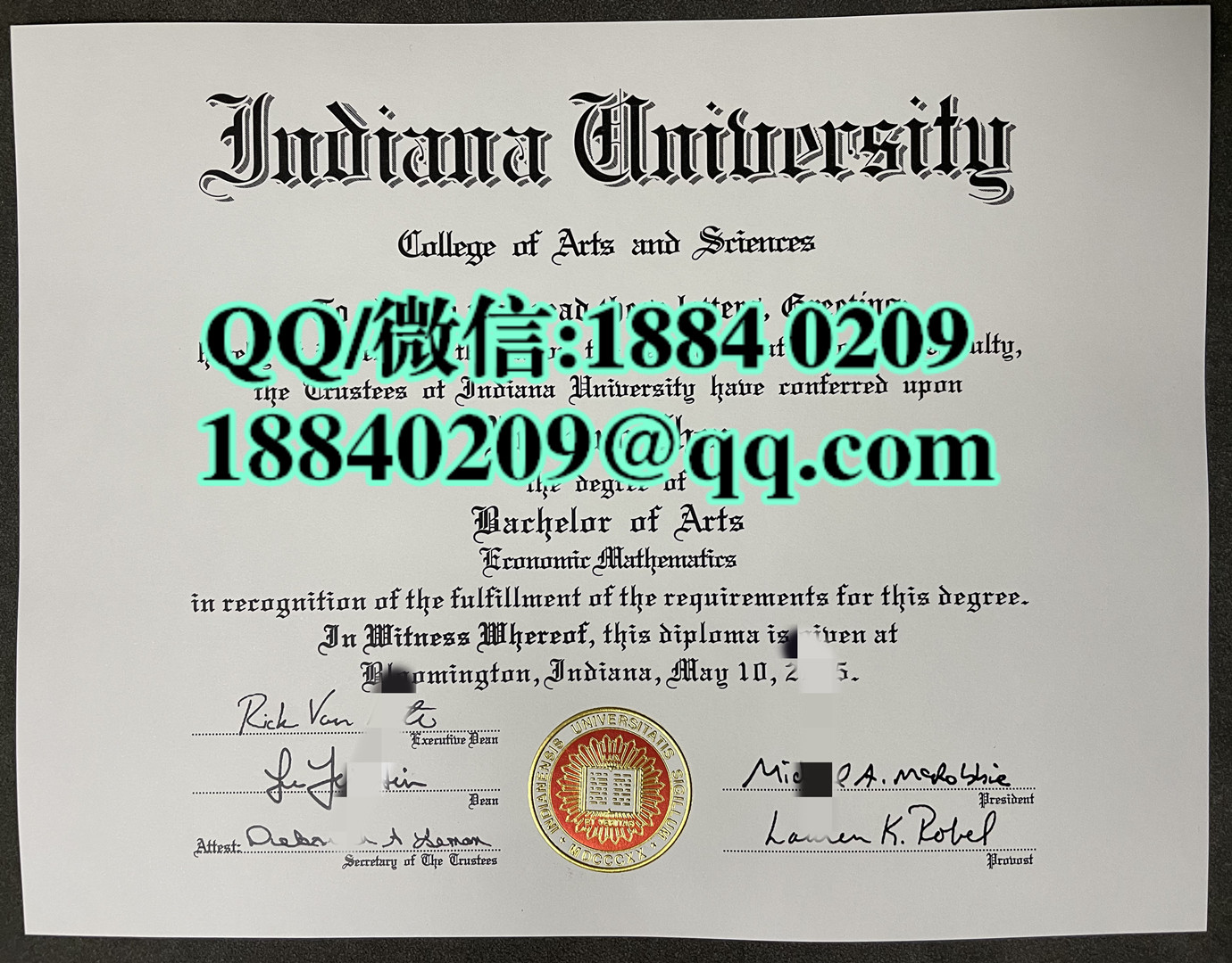 美国印第安纳大学毕业证成绩单留才认证，Indiana University diploma degree